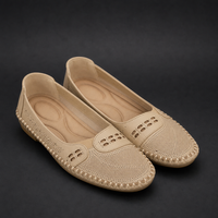 Spoleto Orthopedic Perforated Flats in Beige