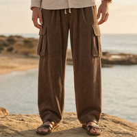 Narbonne Corduroy Cargo Pants in Brown