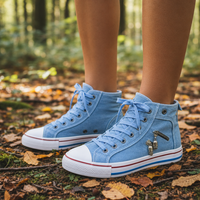 Salamanca Denim High-Top Sneakers in Denim Blue