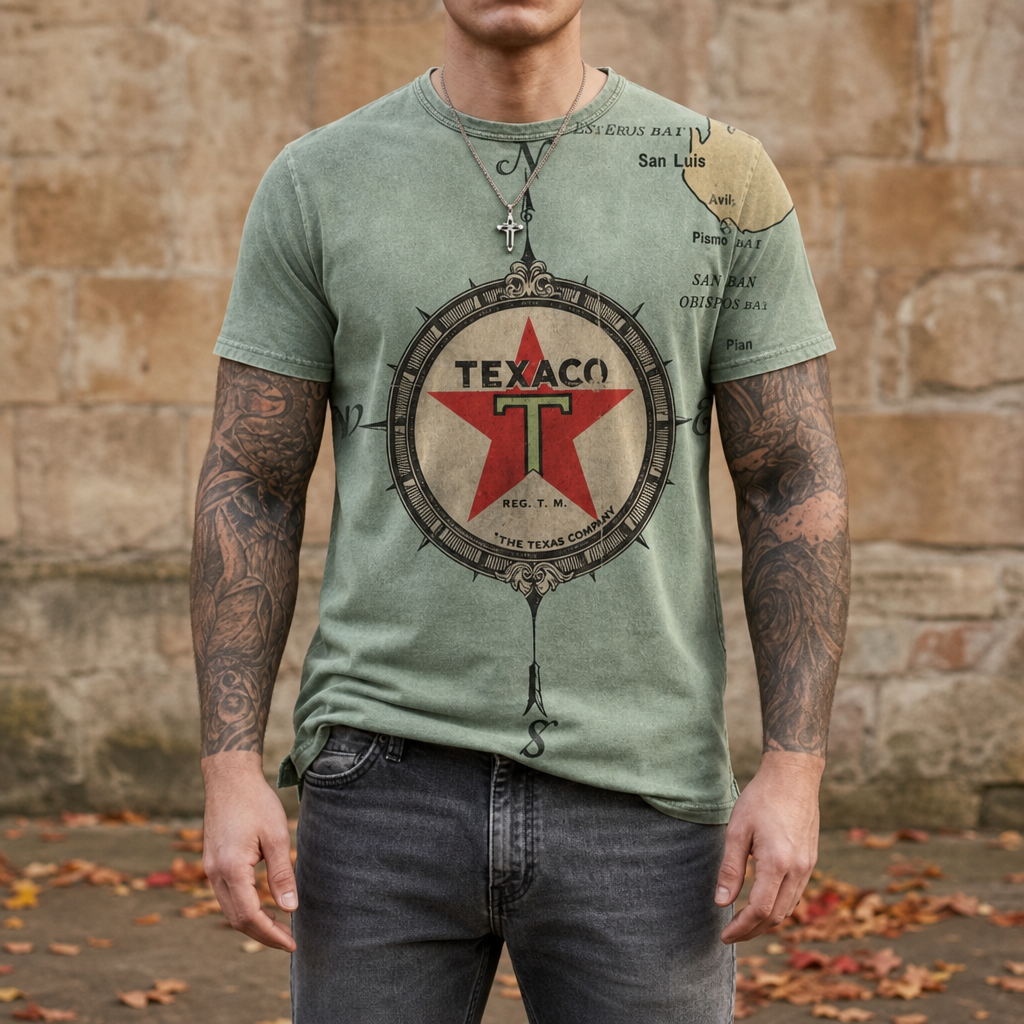 Naxos Retro Graphic Tee in Green