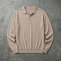 Zakynthos Knit Polo Sweater in Khaki