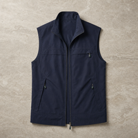 Merida Lightweight Zip Vest in Navy Blue