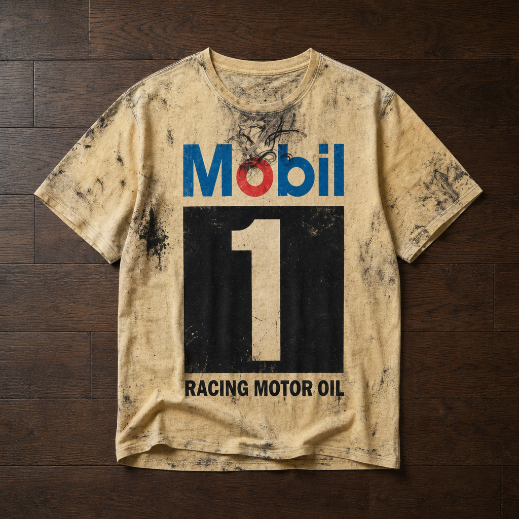 Alassio Vintage Racing Graphic Tee in Yellow