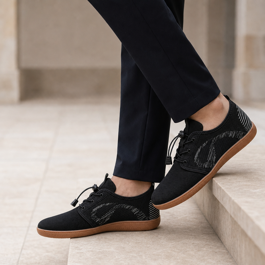 Omodos Mesh Casual Sneakers in Black
