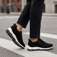 Sesimbra Suede Slip-On Sneakers in Black