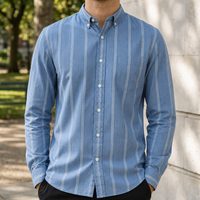 Vence Striped Button-Up Shirt in Blue