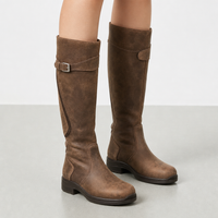 Mojacar Waterproof Leather Riding Boots in Brown