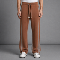 Calvi Side Stripe Sweatpants in Brown