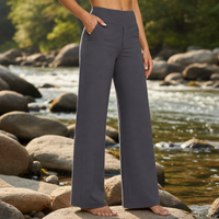 Silves Wide Leg Comfort Pants in Dark Gray