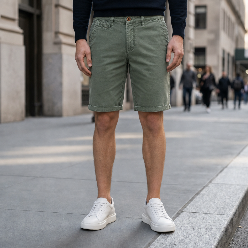 Narbonne Cotton Cargo Pants in Green