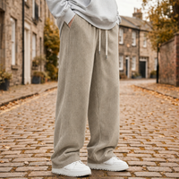 Kakopetria Wide Leg Corduroy Pants in Khaki