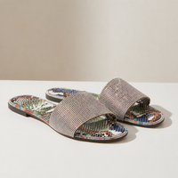 Kythnos Rhinestone Slide Sandals in Multicolor