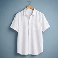 Frigiliana Linen Short Sleeve Shirt in White