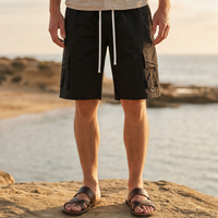 Ravello Cargo Utility Shorts in Black