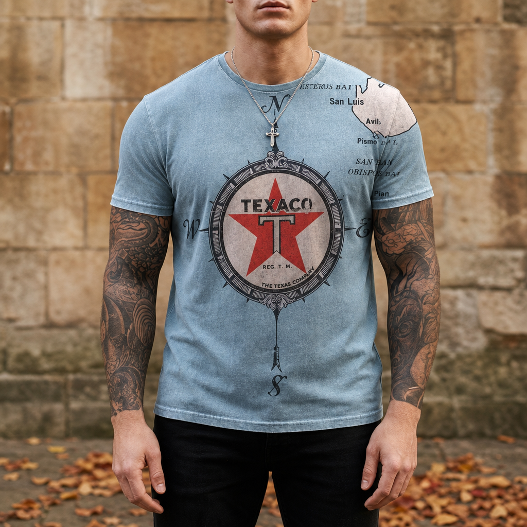 Naxos Retro Graphic Tee in Blue