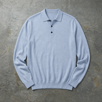 Zakynthos Knit Polo Sweater in Blue