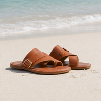 Nimes Orthopedic Buckle Slides in Brown