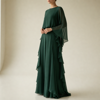 Ericeira Ruffle Chiffon Two-Piece Set in Green