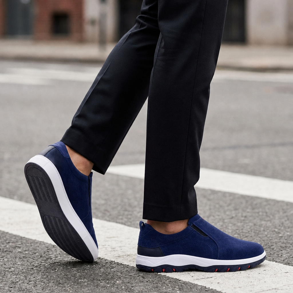 Sesimbra Suede Slip-On Sneakers in Blue