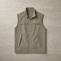 Merida Lightweight Zip Vest in Khaki