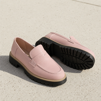 Trani Chunky Platform Loafers in Pink