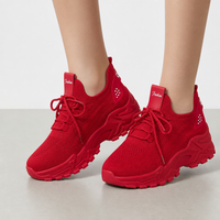Mougins Orthopedic Chunky Sneakers in Red