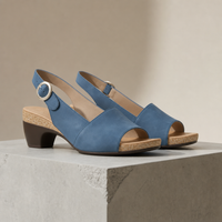 Tavira Orthopedic Heeled Sandals in Blue