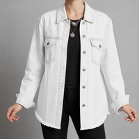 Alberobello Oversized Denim Jacket in White