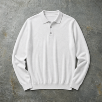 Zakynthos Knit Polo Sweater in White