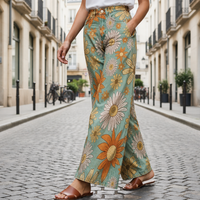 Comino Floral Wide-Leg Jeans in Blossom