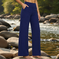 Silves Wide Leg Comfort Pants in Blue
