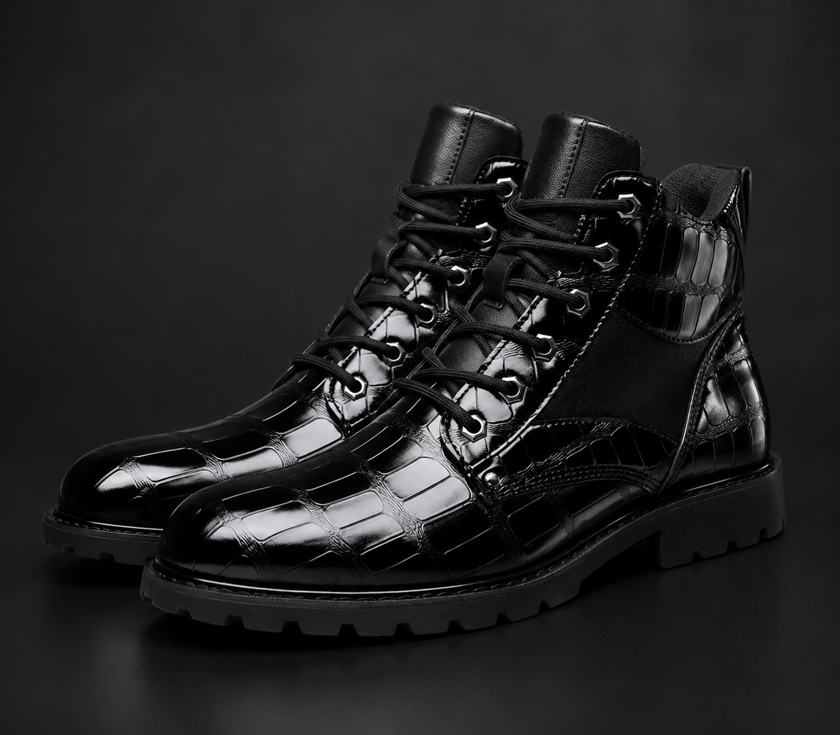 Tarifa Embossed Leather Boots