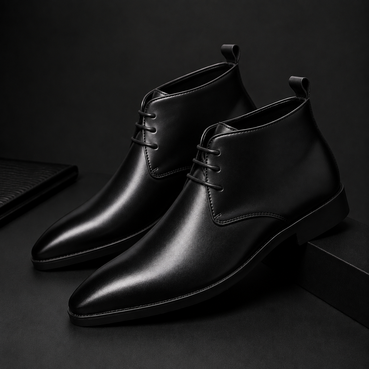 Aveiro Polished Leather Chukka Boots