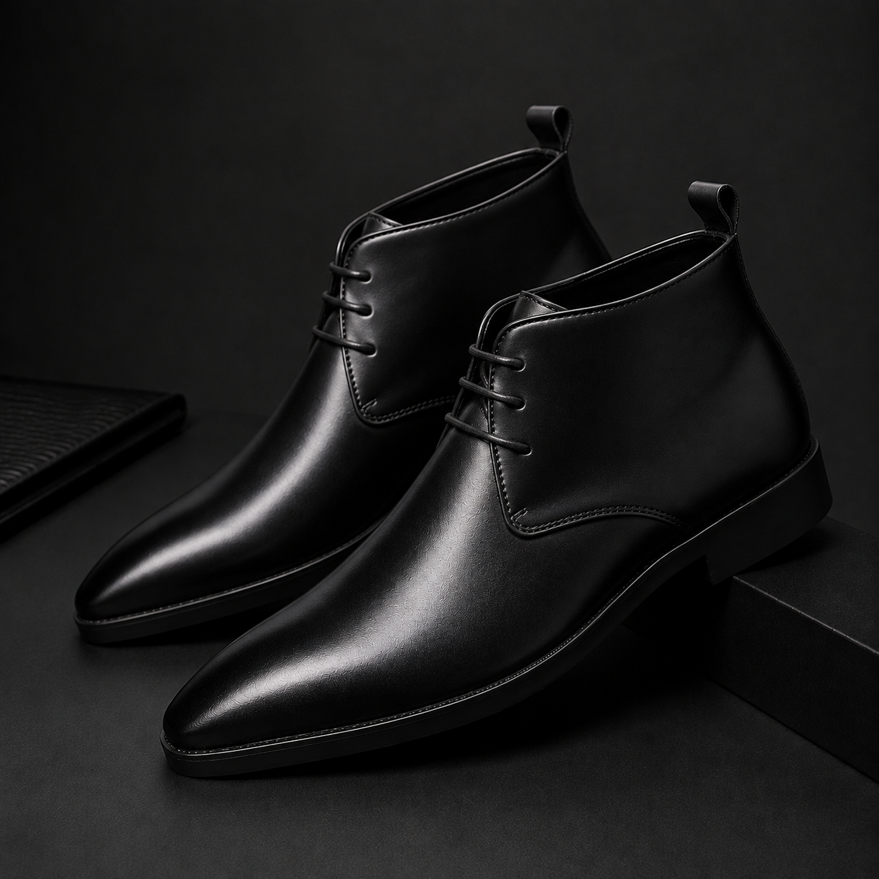Aveiro Polished Leather Chukka Boots