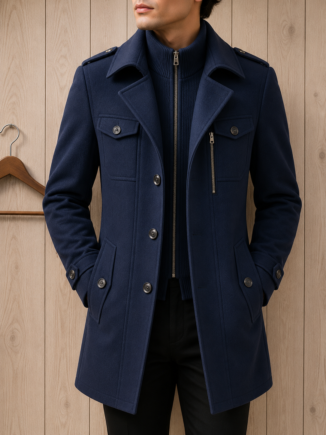 Getaria Tailored Wool Overcoat