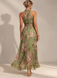 Montalcino Floral Halter Maxi Dress