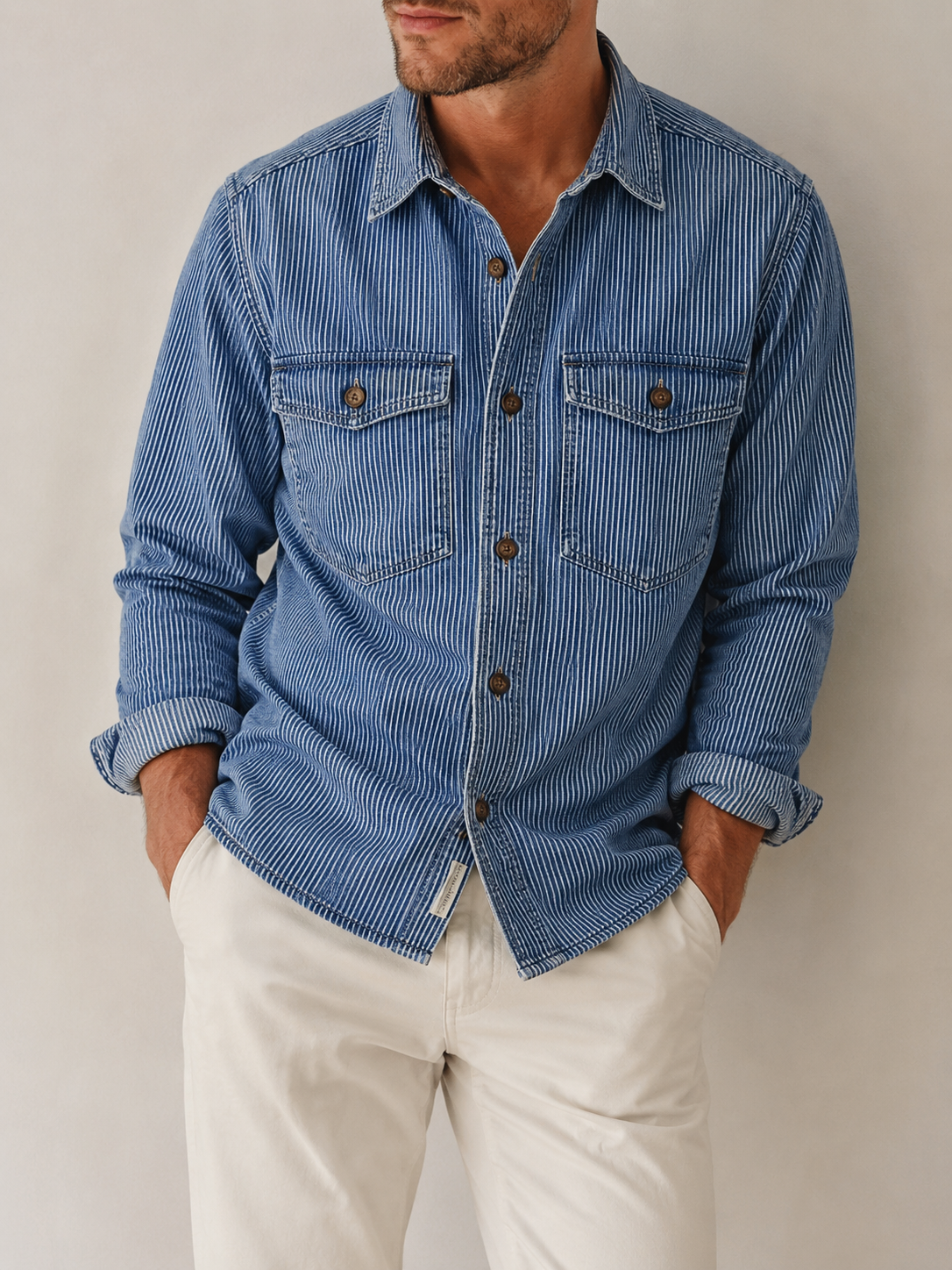 Apollo Striped Denim Shirt