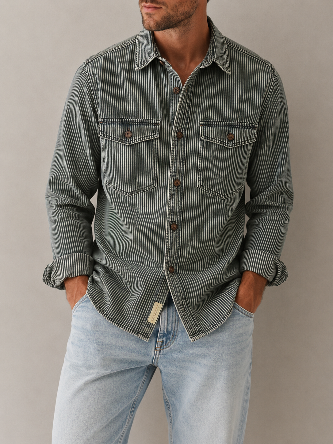Apollo Striped Denim Shirt