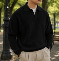 Milos Knit Polo Sweater