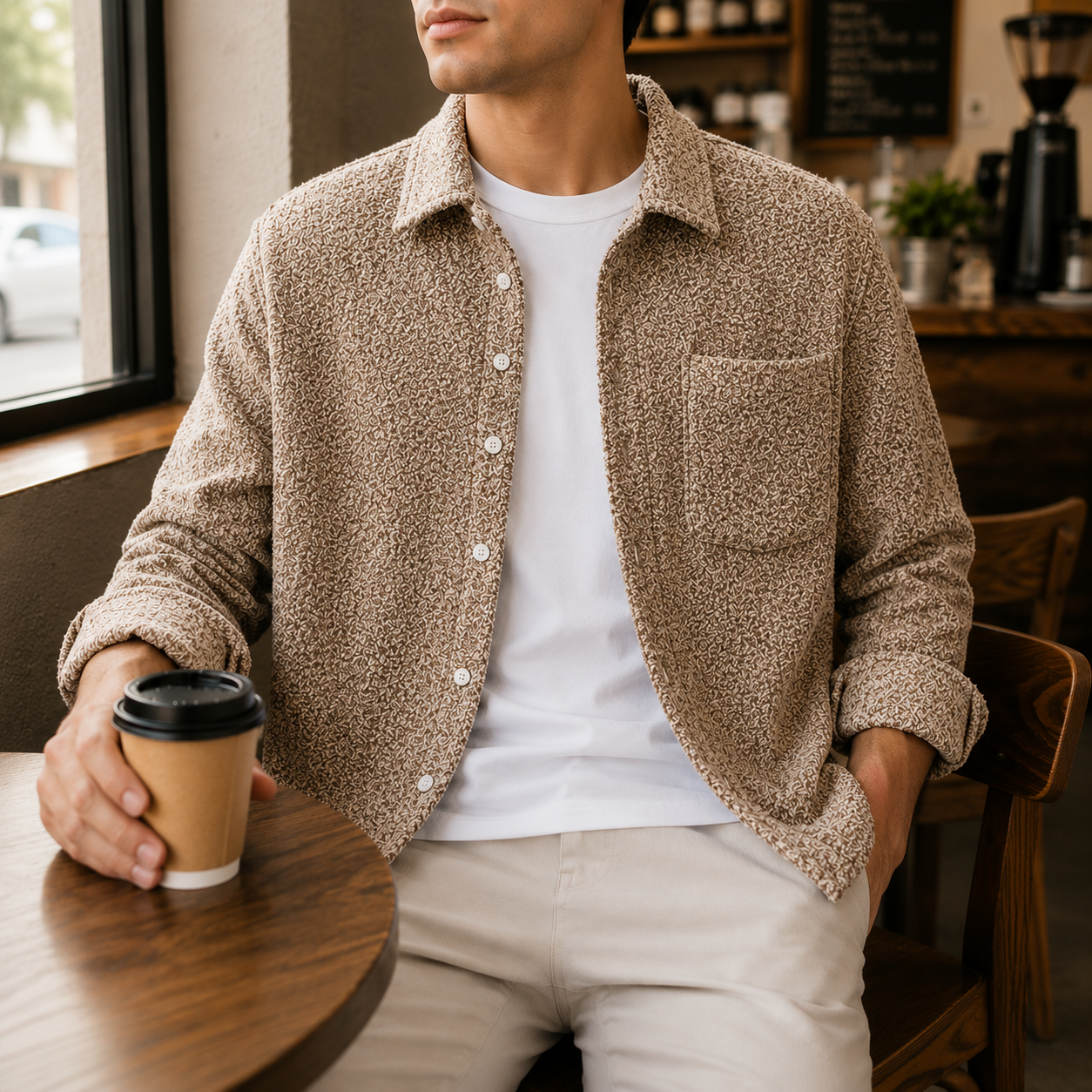 Amorgos Cashmere Blend Overshirt