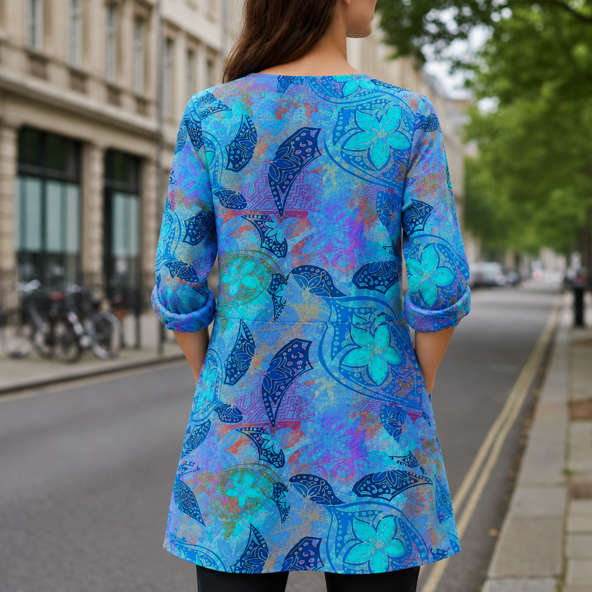 Erice Tropical Print Tunic Blouse