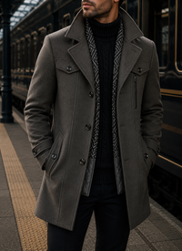 Thassos Wool Tailored Overcoat