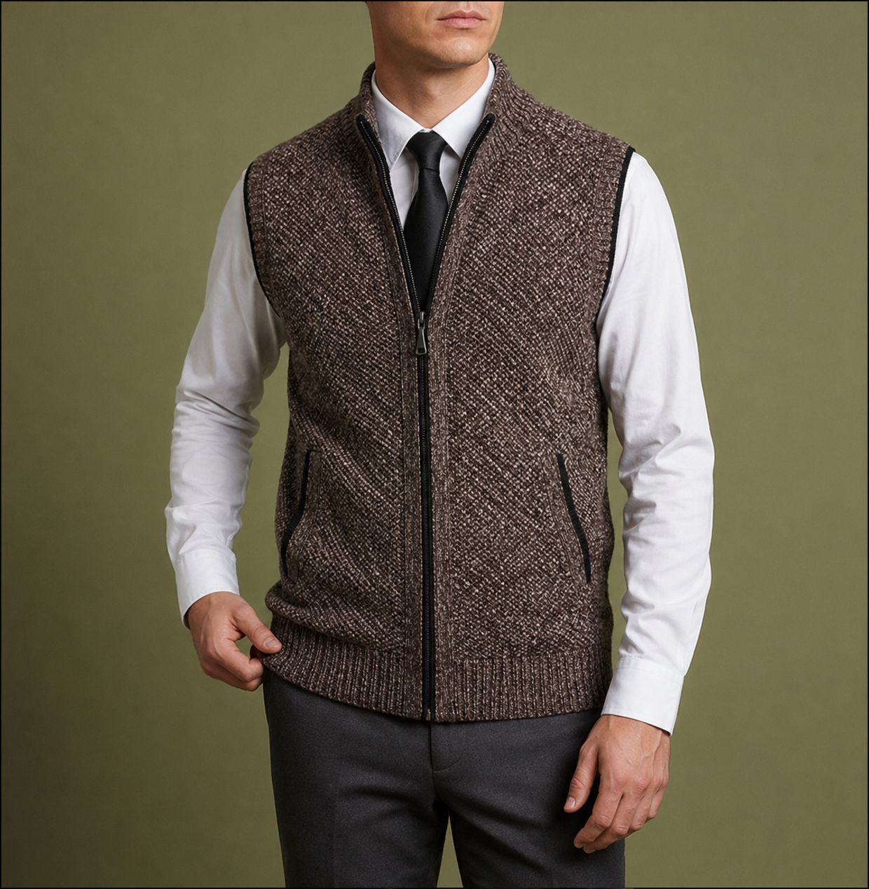 Collioure Zip-Up Knit Vest