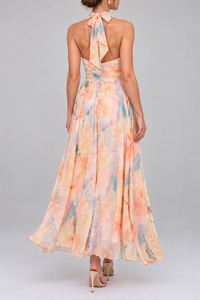 Otranto Floral Halter Maxi Dress