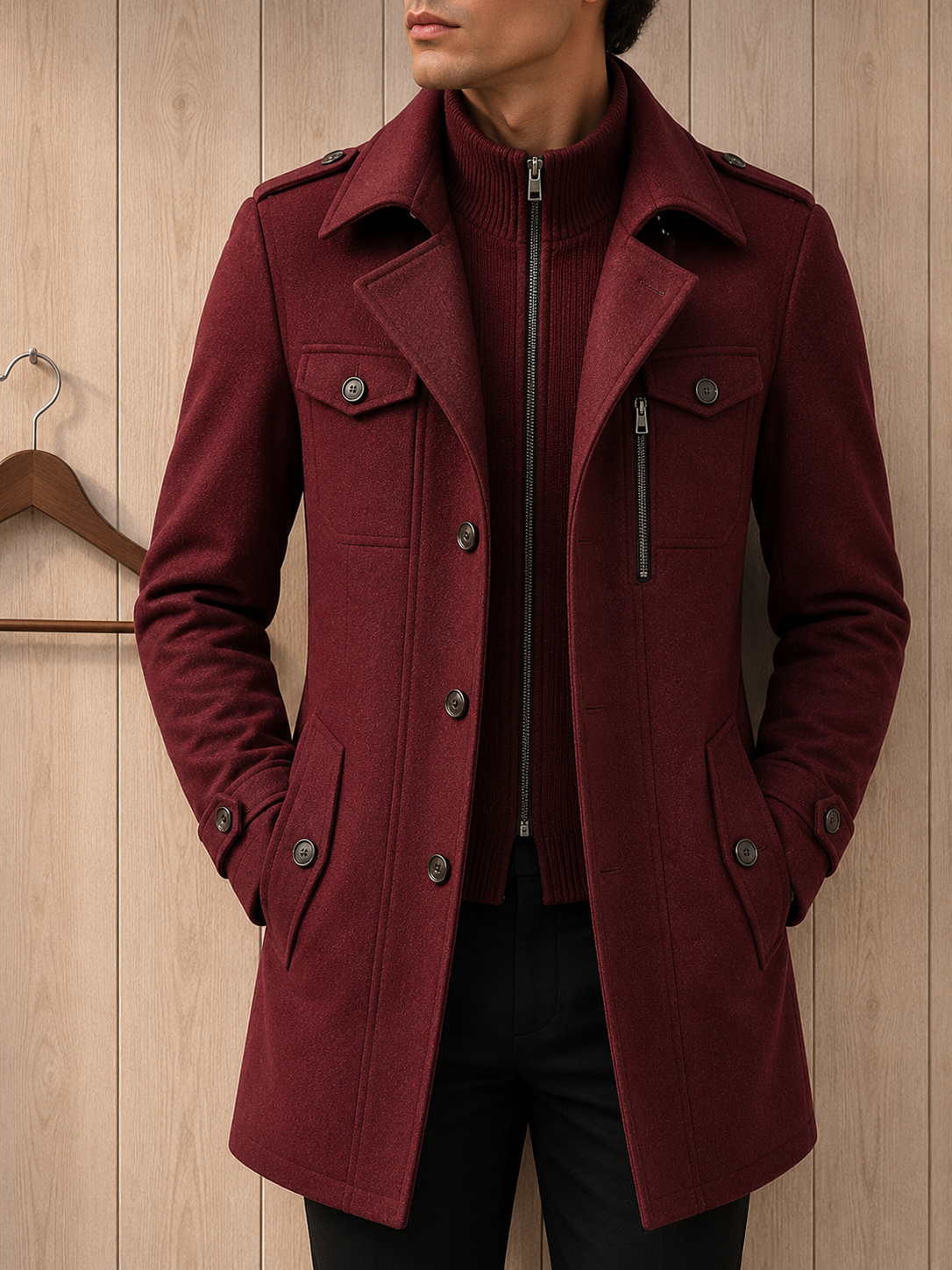 Getaria Tailored Wool Overcoat