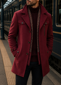 Thassos Wool Tailored Overcoat