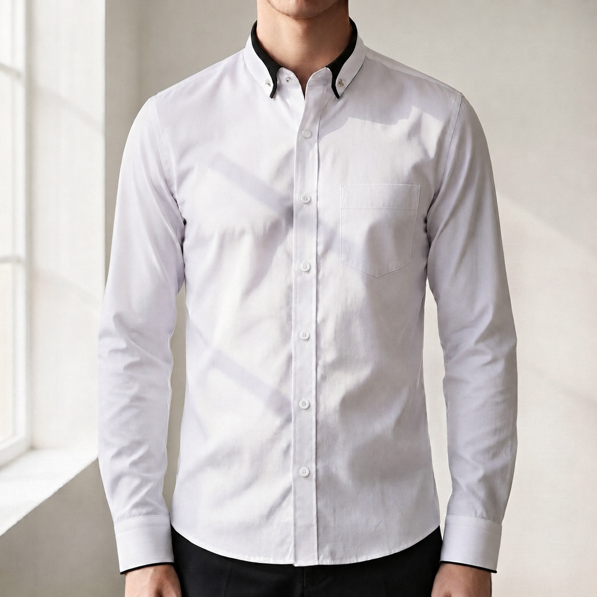 Marsaxlokk Contrast Collar Dress Shirt
