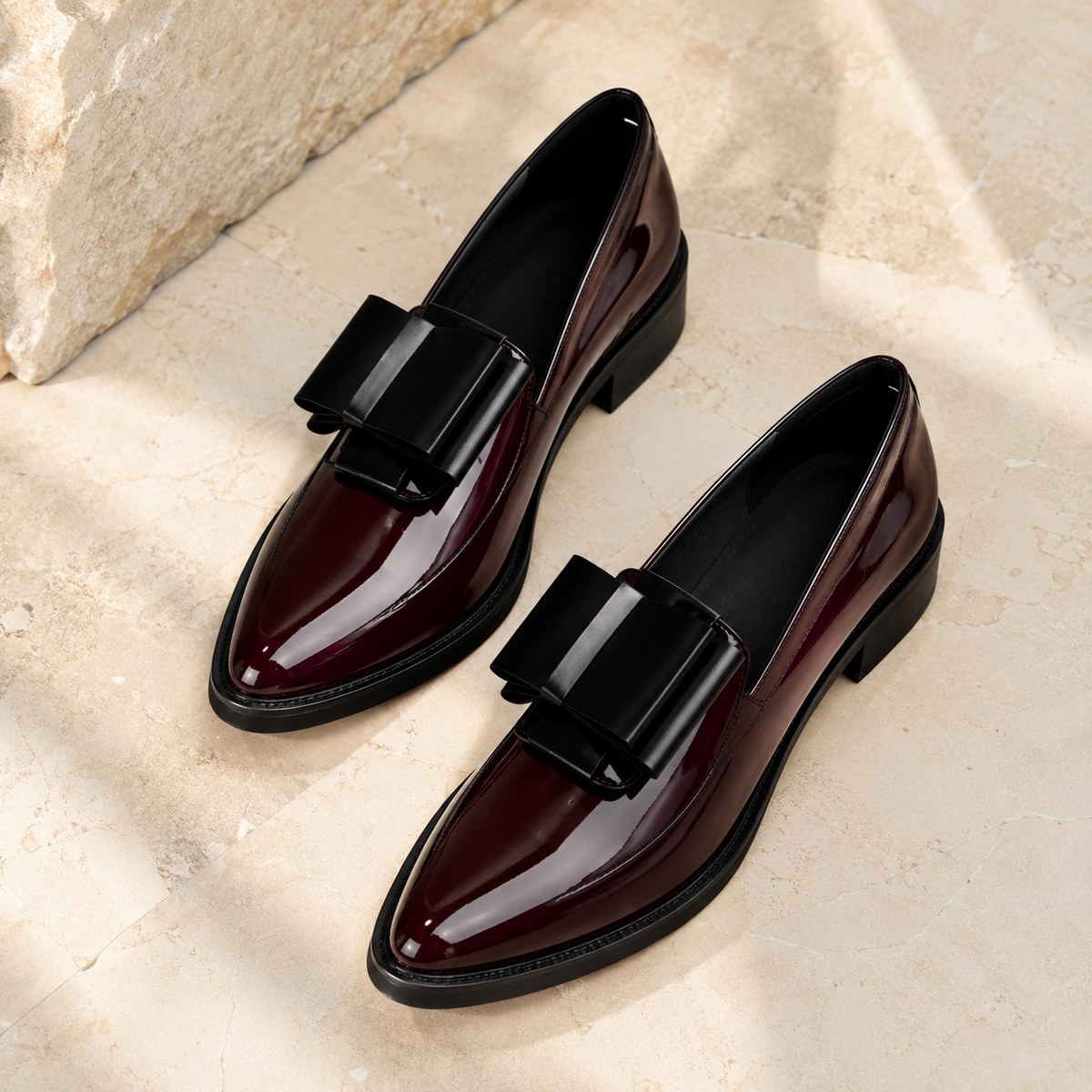 Formentor Patent Bow Loafers
