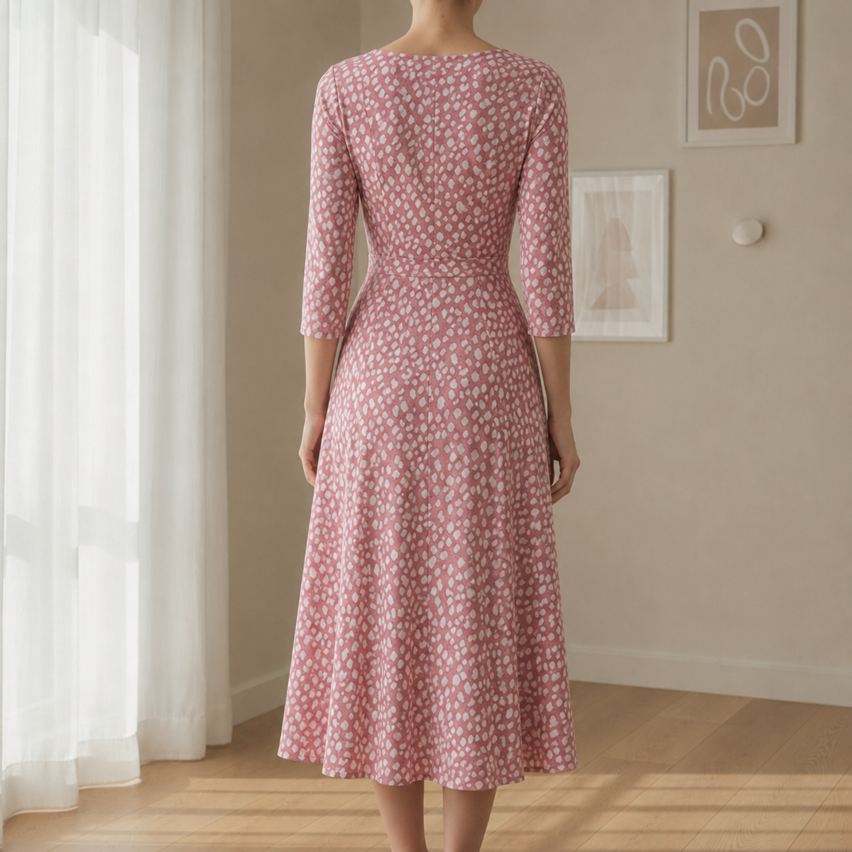 Syros Polka Dot Midi Dress