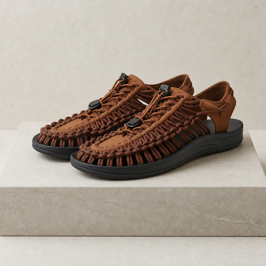 Alberobello Woven Sport Sandals in Brown